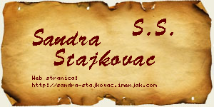 Sandra Stajkovac vizit kartica